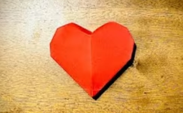 Origami Inflatable Heart  Designed by Jeremy Shafer