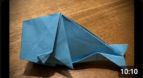 Origami Whale. Designed by Jo Nakashima