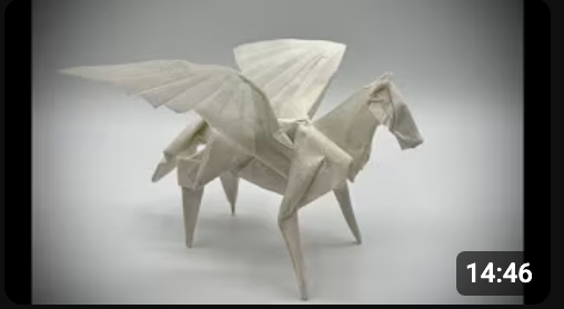 Origami Pegasus.  Designed by Satoshi Kamiya(Part 2)