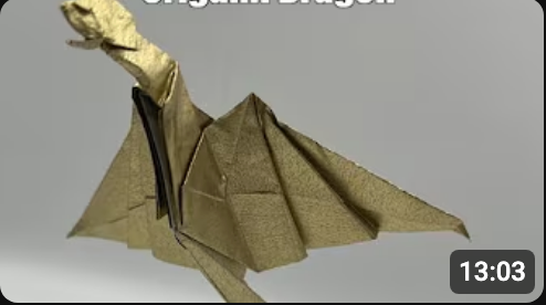 Origami Dragon. Designed by Paul Frasco